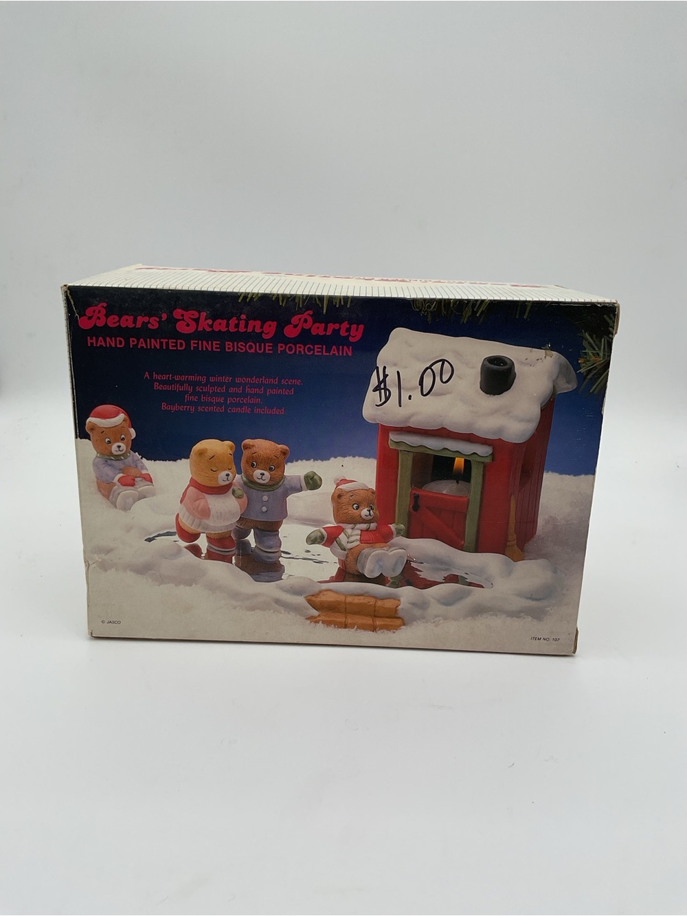 Hand-Painted Porcelain Figurine Set - Red & White